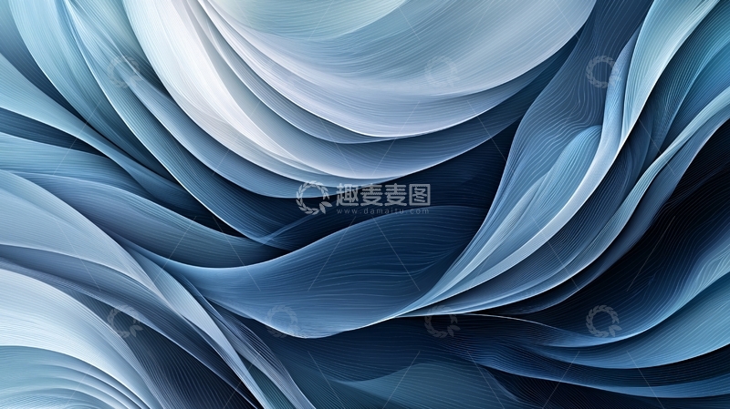 高清大图下载【趣麦麦图】蓝色水波纹理