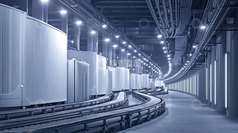 高清大图下载【趣麦麦图】未来感隧道内部运输系统