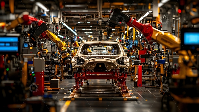 高清大图下载【趣麦麦图】汽车生产线高清图片