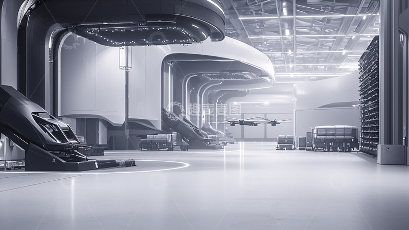 高清大图下载【趣麦麦图】未来工厂自动化生产线