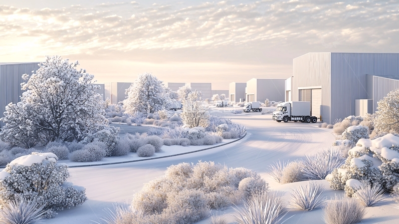 高清大图下载【趣麦麦图】冬日阳光下的工业园区