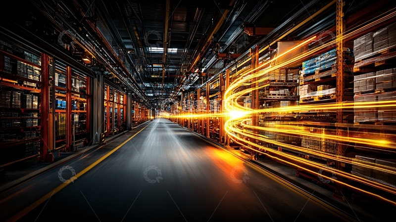 高清大图下载【趣麦麦图】仓库中的光线轨迹