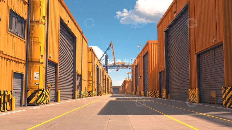 高清大图下载【趣麦麦图】工业区厂房林立