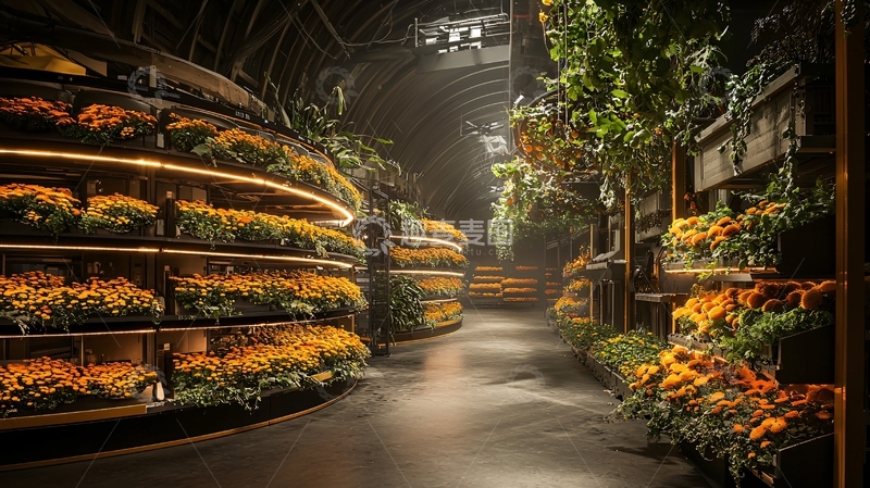 高清大图下载【趣麦麦图】花卉市场内部场景