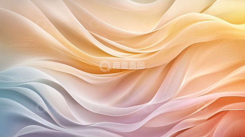 高清大图下载【趣麦麦图】轻柔渐变丝绸纹理背景