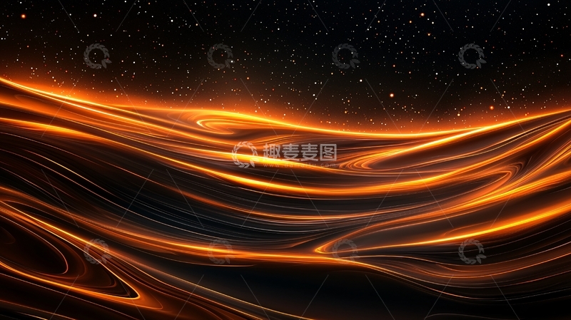 高清大图下载【趣麦麦图】橙色光线流动