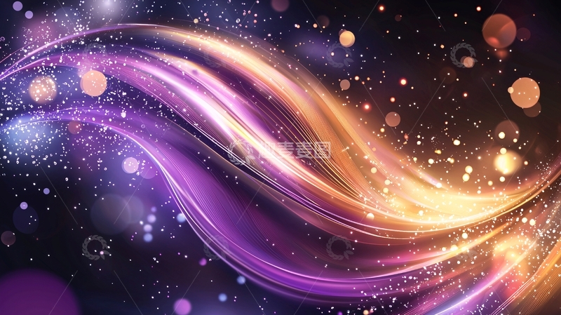 高清大图下载【趣麦麦图】抽象星空光线流动背景
