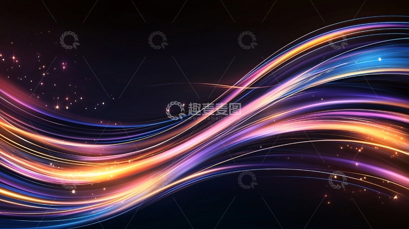 高清大图下载【趣麦麦图】彩色光线流动轨迹