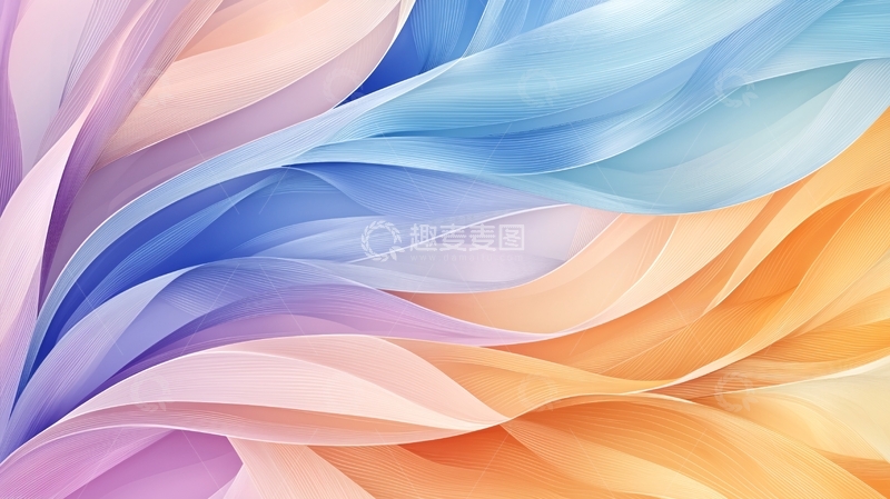 高清大图下载【趣麦麦图】抽象彩色流体