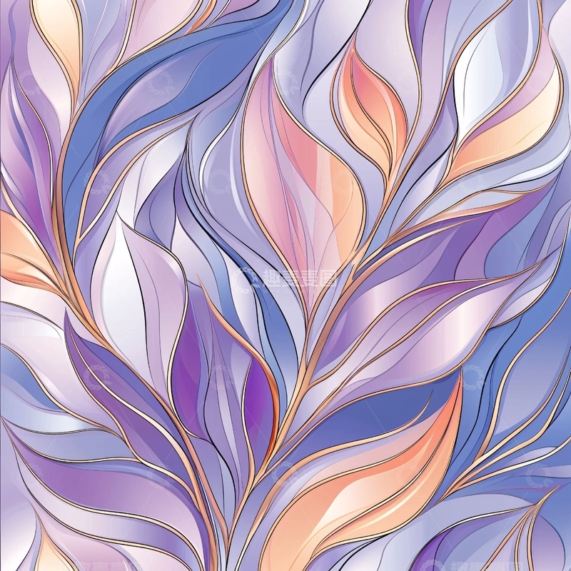 高清大图下载【趣麦麦图】抽象水彩花卉背景