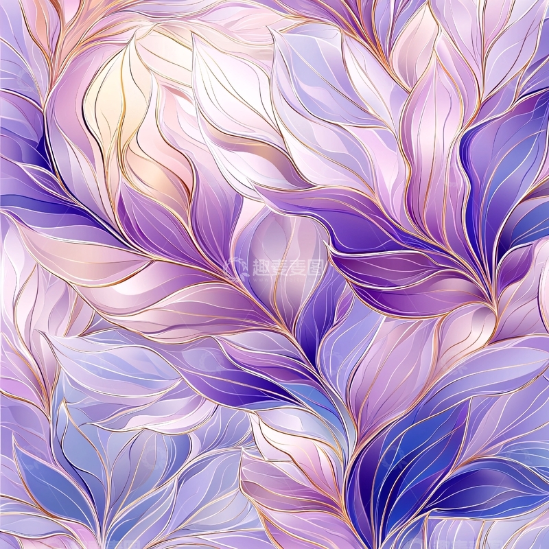 高清大图下载【趣麦麦图】紫色花瓣抽象艺术