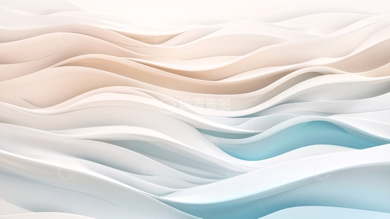 高清大图下载【趣麦麦图】抽象白色曲线纹理