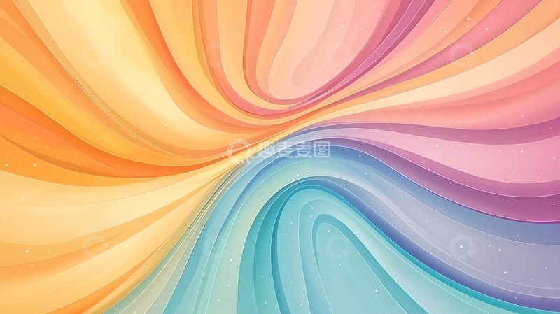 高清大图下载【趣麦麦图】绚丽渐变色彩漩涡