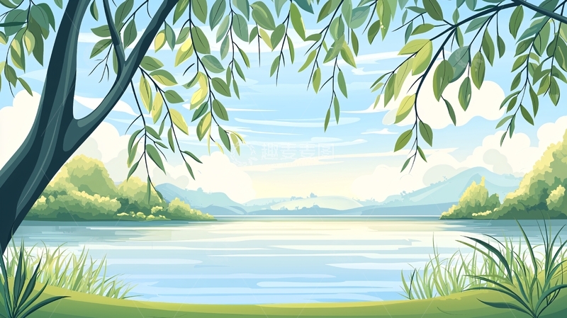 高清大图下载【趣麦麦图】湖边宁静风景