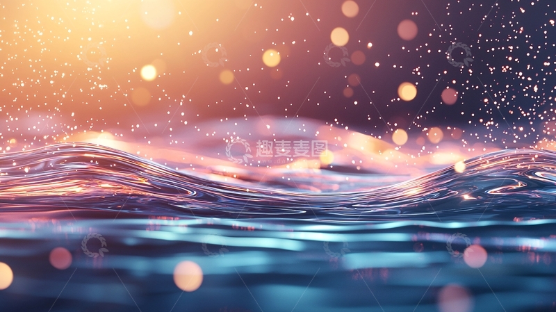 高清大图下载【趣麦麦图】梦幻光晕水面