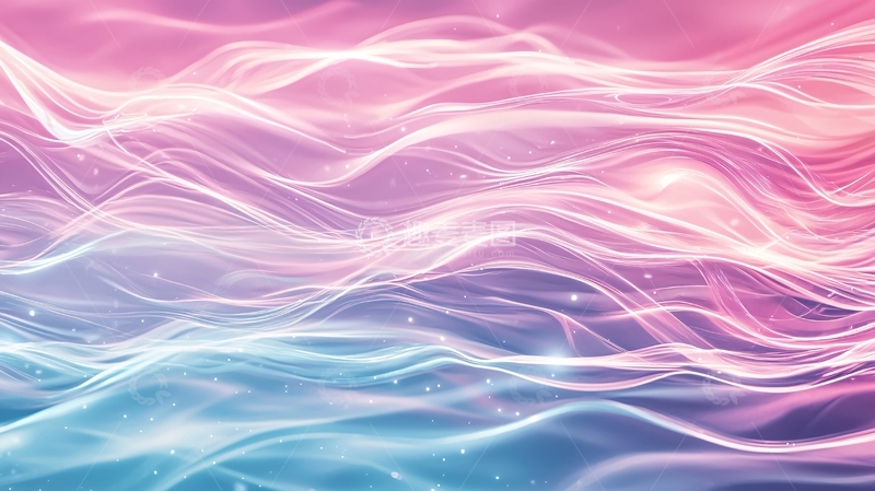 高清大图下载【趣麦麦图】梦幻粉蓝光线流动背景