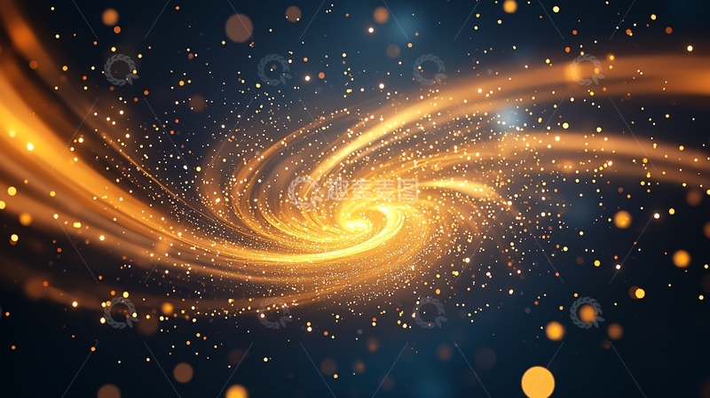 高清大图下载【趣麦麦图】金色星云漩涡
