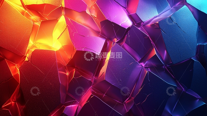 高清大图下载【趣麦麦图】彩色多边形高清图片