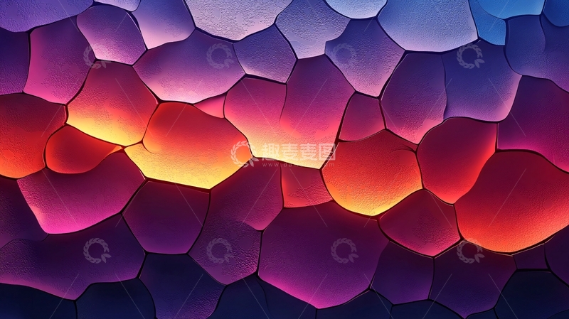 高清大图下载【趣麦麦图】多彩蜂窝状纹理背景