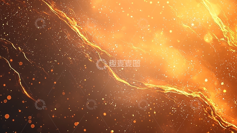 高清大图下载【趣麦麦图】金色光芒闪烁的星云