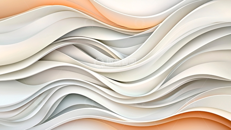 高清大图下载【趣麦麦图】流畅曲线的抽象背景