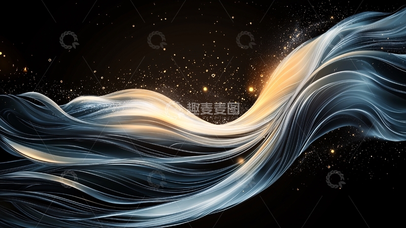 高清大图下载【趣麦麦图】抽象水流光效背景