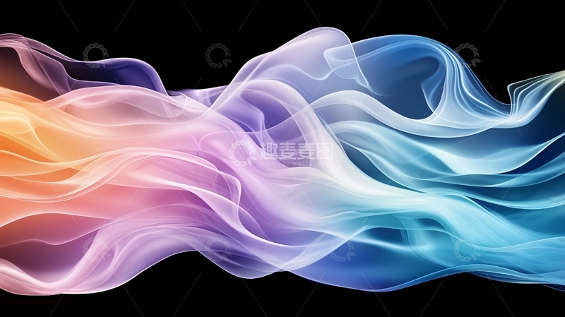 高清大图下载【趣麦麦图】彩色烟雾缭绕抽象背景