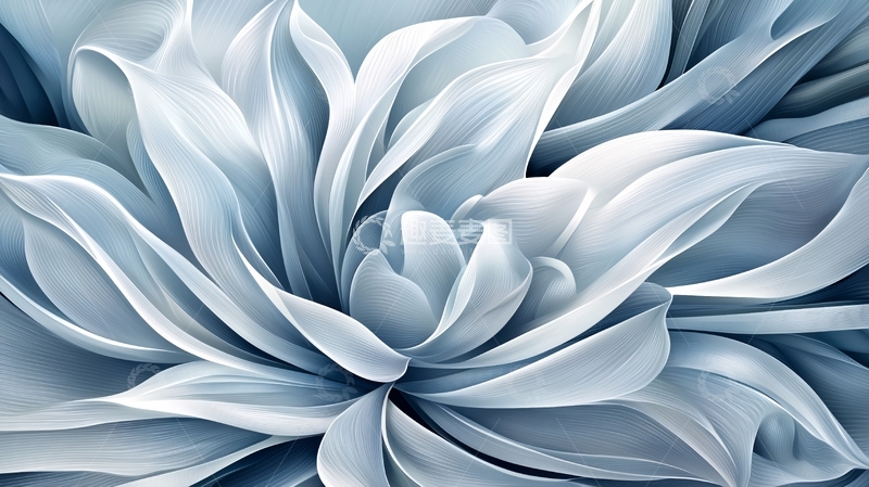 高清大图下载【趣麦麦图】蓝白色花朵特写