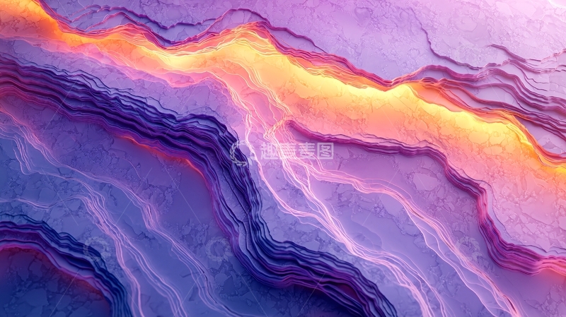 高清大图下载【趣麦麦图】紫色与金色交织的纹理