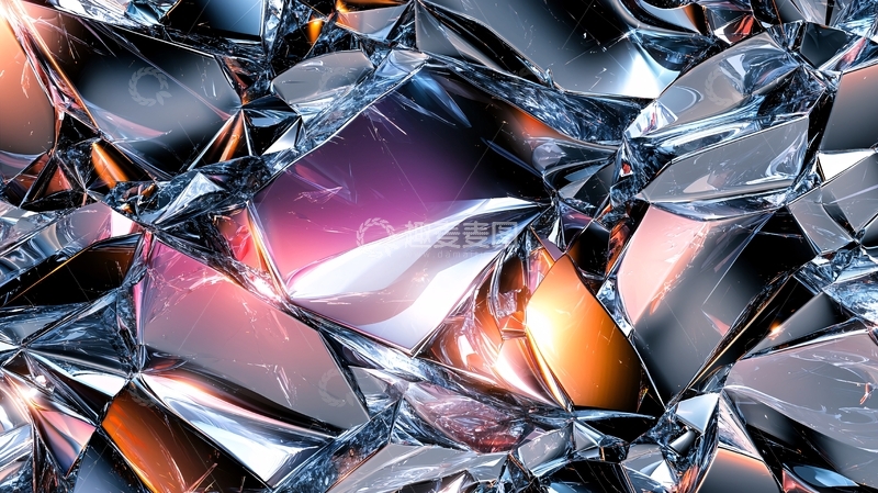 高清大图下载【趣麦麦图】闪烁着光芒的晶体结构