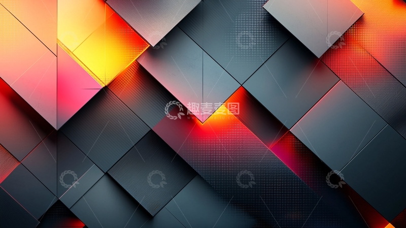高清大图下载【趣麦麦图】几何图形堆叠