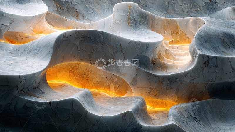 高清大图下载【趣麦麦图】抽象洞穴光影
