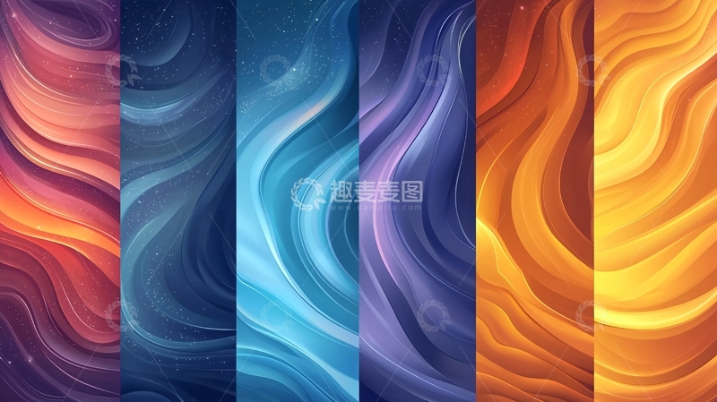 高清大图下载【趣麦麦图】抽象渐变色流动背景
