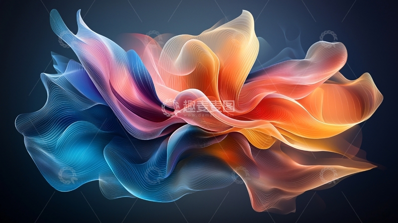 高清大图下载【趣麦麦图】色彩流动抽象艺术