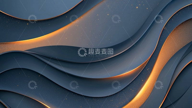 高清大图下载【趣麦麦图】优雅流动曲线背景