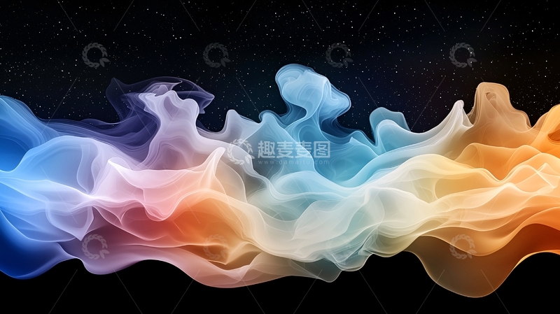 高清大图下载【趣麦麦图】彩色烟雾渐变背景