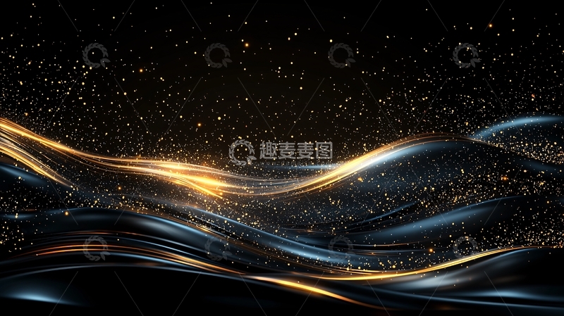 高清大图下载【趣麦麦图】金色光线流动背景