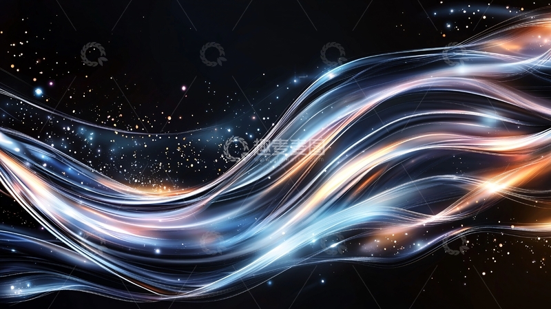 高清大图下载【趣麦麦图】流动光线抽象背景