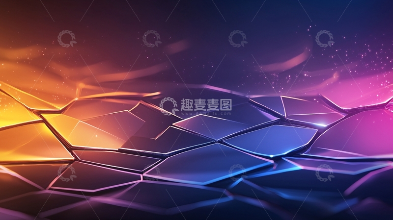 高清大图下载【趣麦麦图】抽象几何碎裂背景