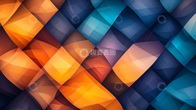 高清大图下载【趣麦麦图】抽象几何图案背景