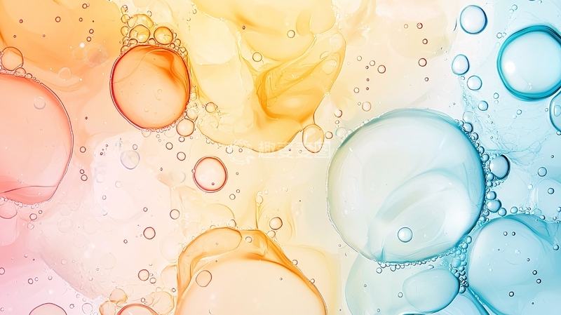 高清大图下载【趣麦麦图】抽象彩色水滴背景