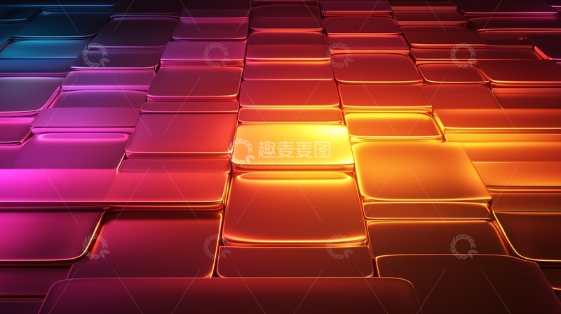 高清大图下载【趣麦麦图】彩色方块矩阵