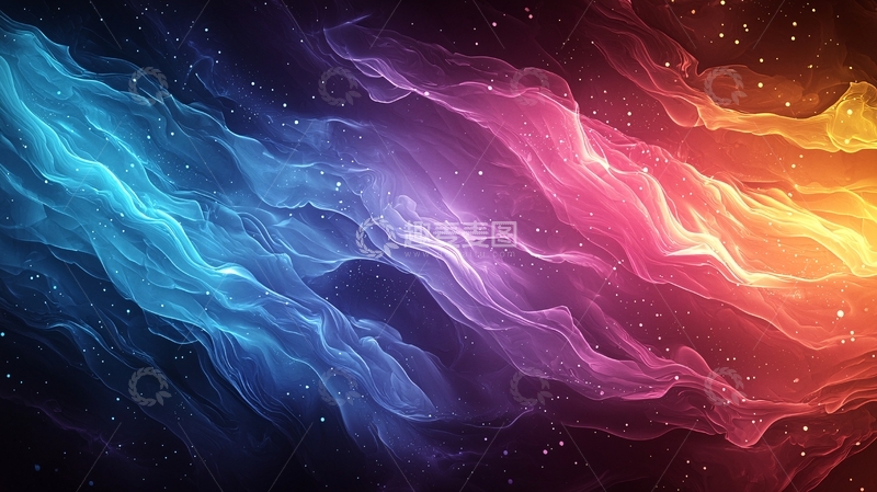 高清大图下载【趣麦麦图】绚丽星云般的色彩流动