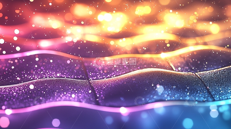 高清大图下载【趣麦麦图】彩色光晕海浪