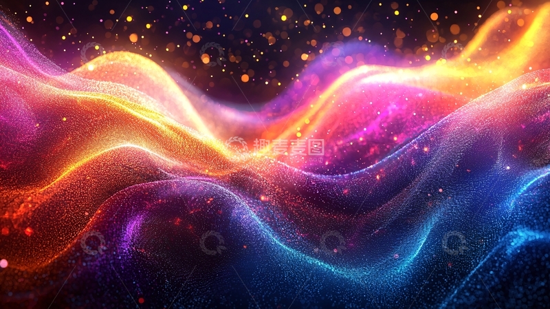 高清大图下载【趣麦麦图】绚丽光晕流动背景