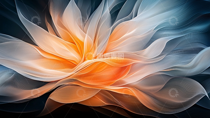 高清大图下载【趣麦麦图】抽象花卉光影