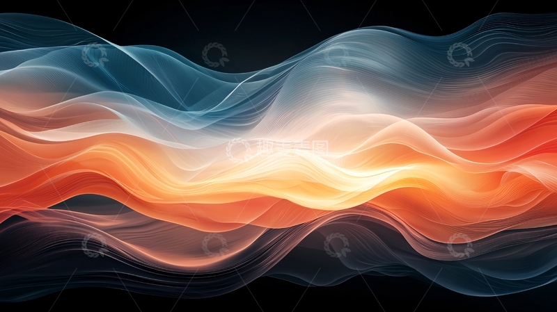 高清大图下载【趣麦麦图】抽象彩色波浪