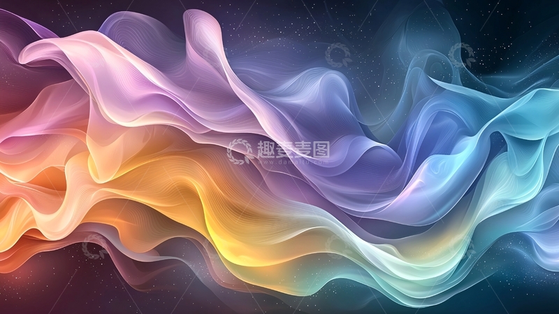 高清大图下载【趣麦麦图】色彩流动抽象背景