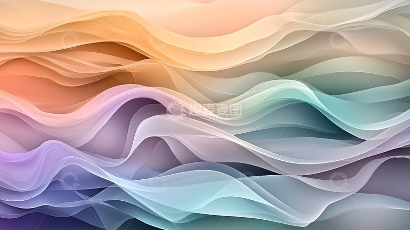 高清大图下载【趣麦麦图】彩色梦幻丝绸纹理背景