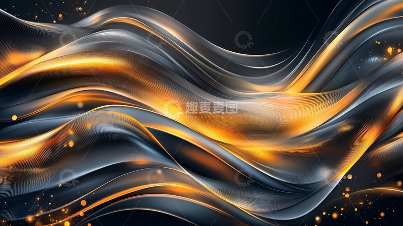 金色光泽曲线背景